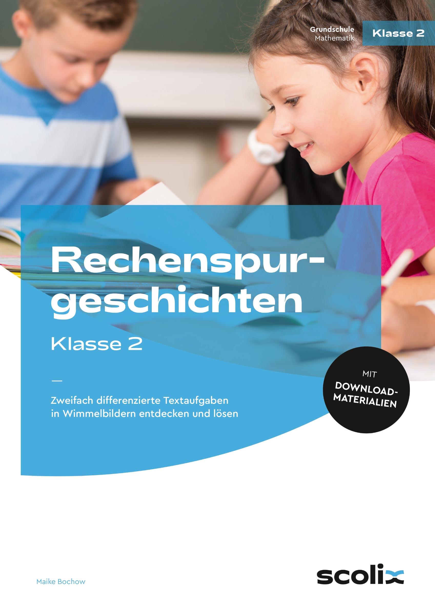 Vorderes Coverbild Rechenspurgeschichten Klasse 2