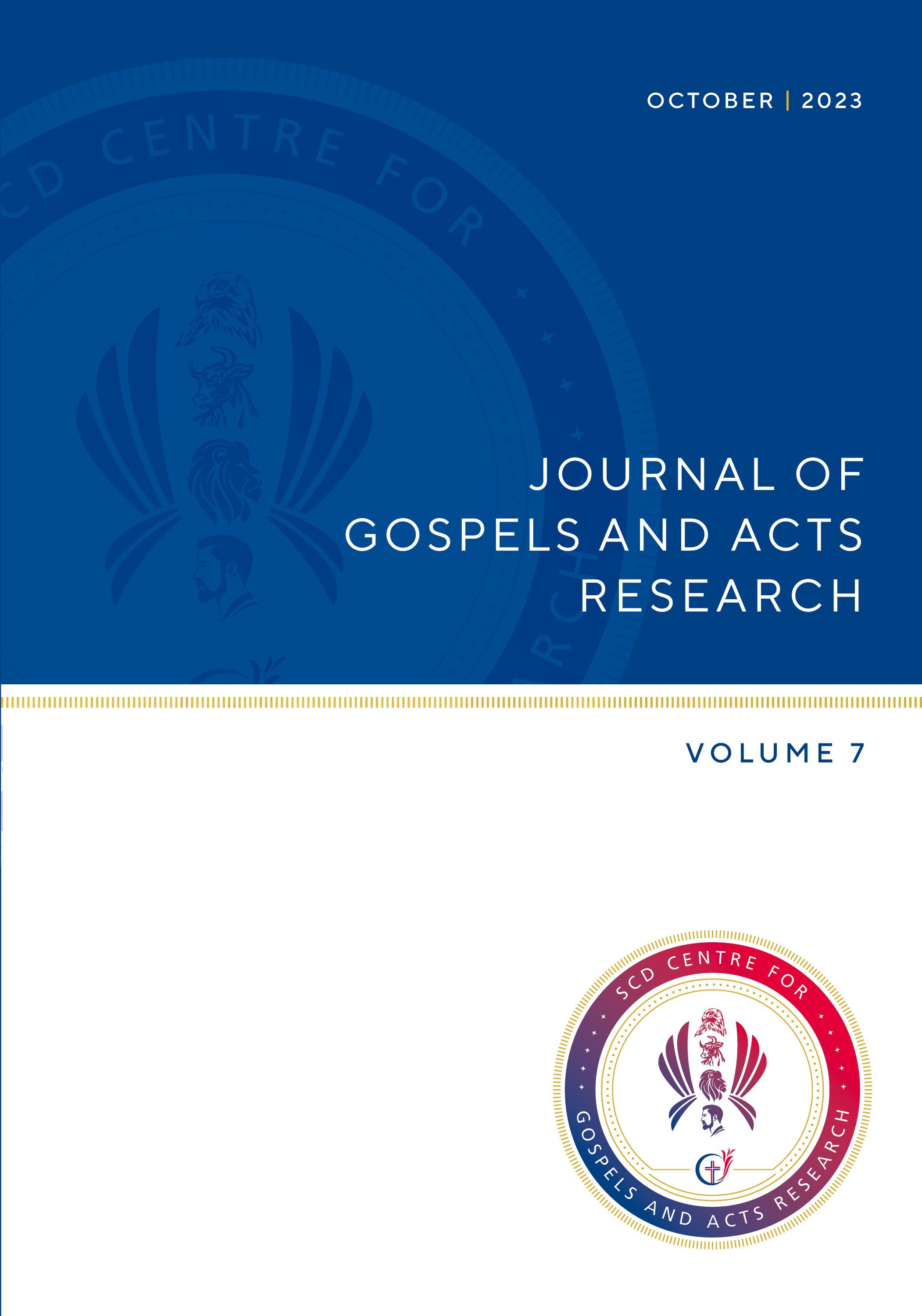 Vorderes Coverbild Journal of Gospel and Acts Research volume 7