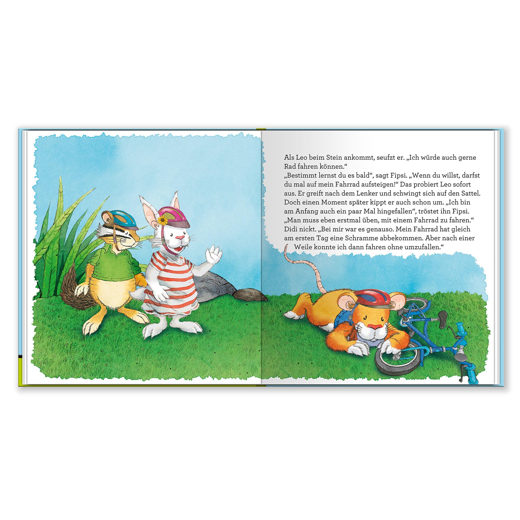 Beispielinhalt (Bild) Leo Lausemaus lernt Rad fahren