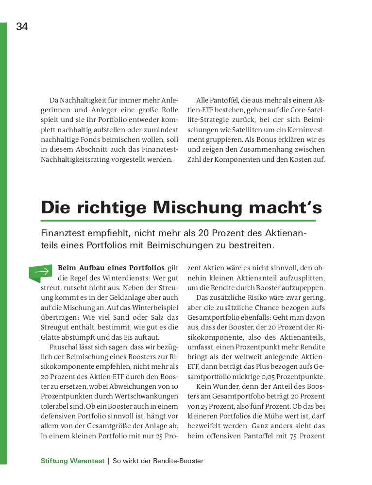 Beispielinhalt (Bild) Der ETF-Booster für Ihre Geldanlage