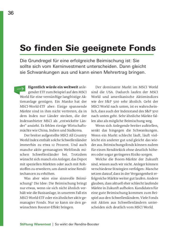 Beispielinhalt (Bild) Der ETF-Booster für Ihre Geldanlage