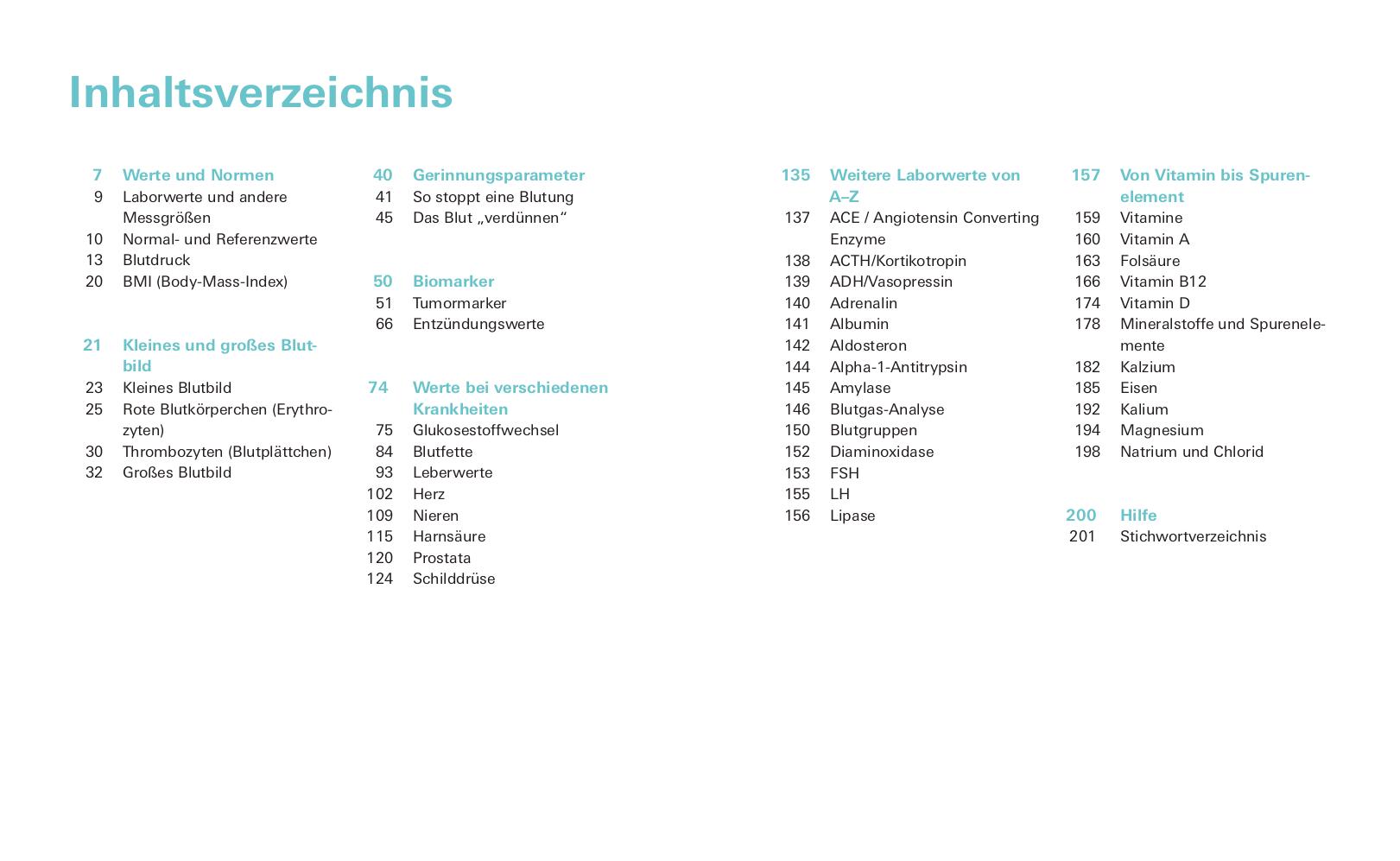 Beispielinhalt (Bild) Meine Laborwerte