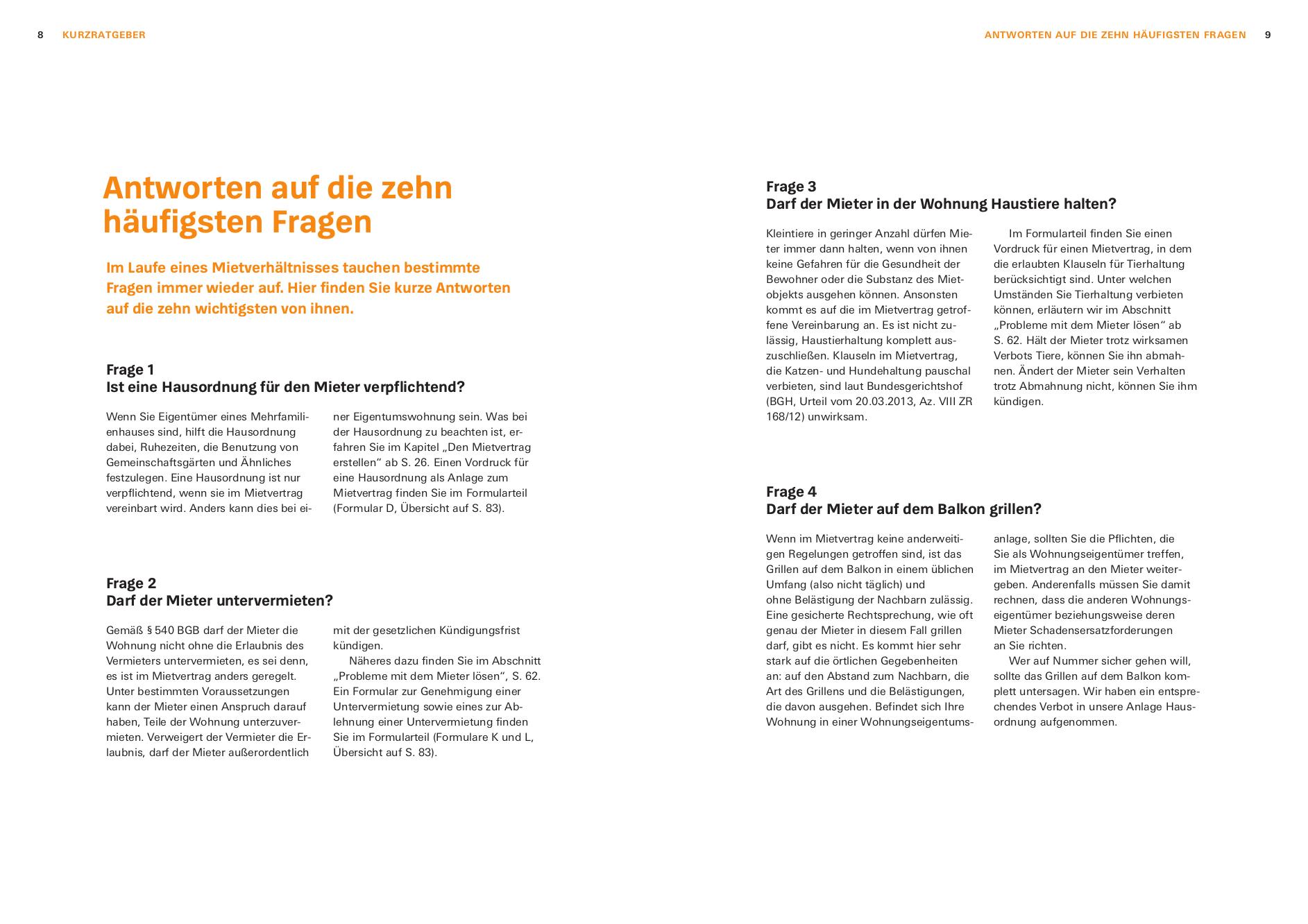 Beispielinhalt (Bild) Das Vermieter-Set