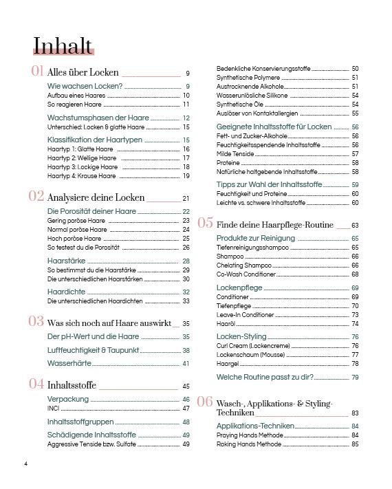 Beispielinhalt (Bild) Mein Locken Buch