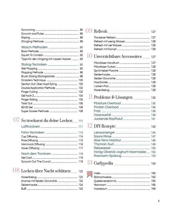 Beispielinhalt (Bild) Mein Locken Buch