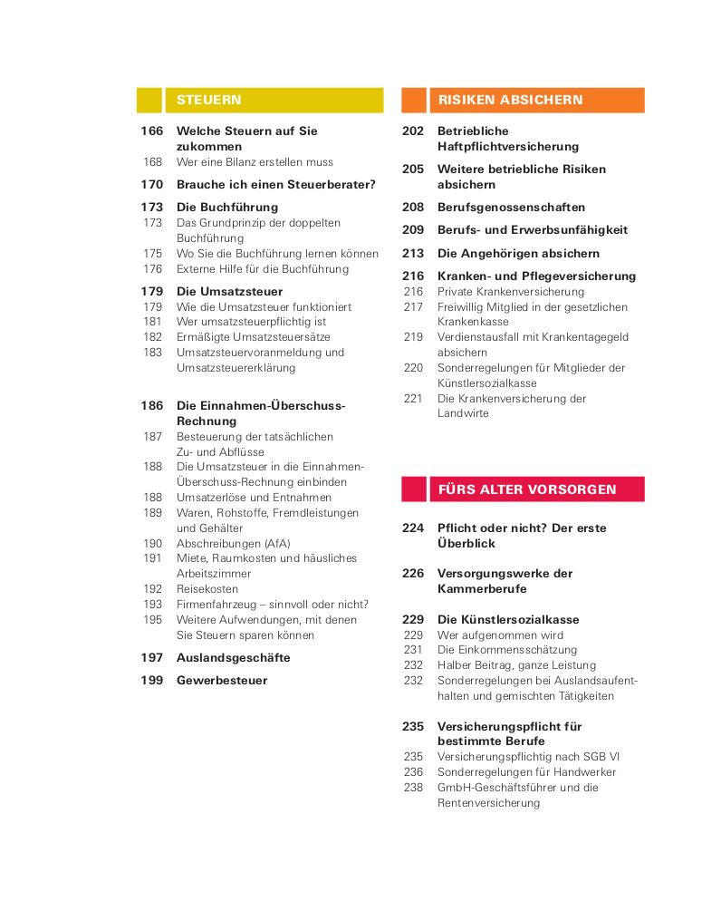 Beispielinhalt (Bild) Existenzgründung