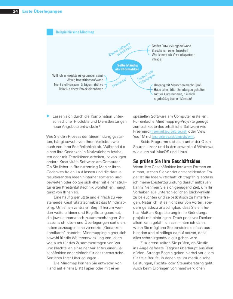 Beispielinhalt (Bild) Existenzgründung