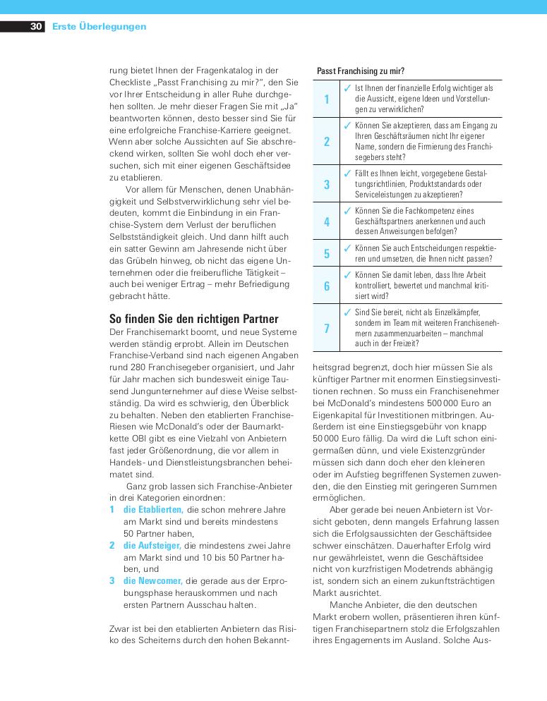 Beispielinhalt (Bild) Existenzgründung