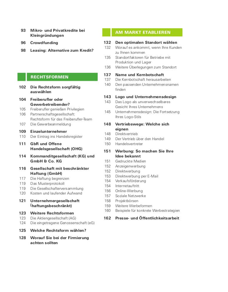 Beispielinhalt (Bild) Existenzgründung