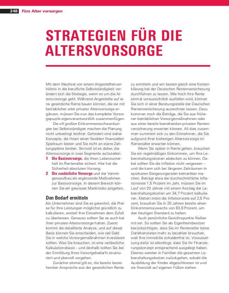 Beispielinhalt (Bild) Existenzgründung