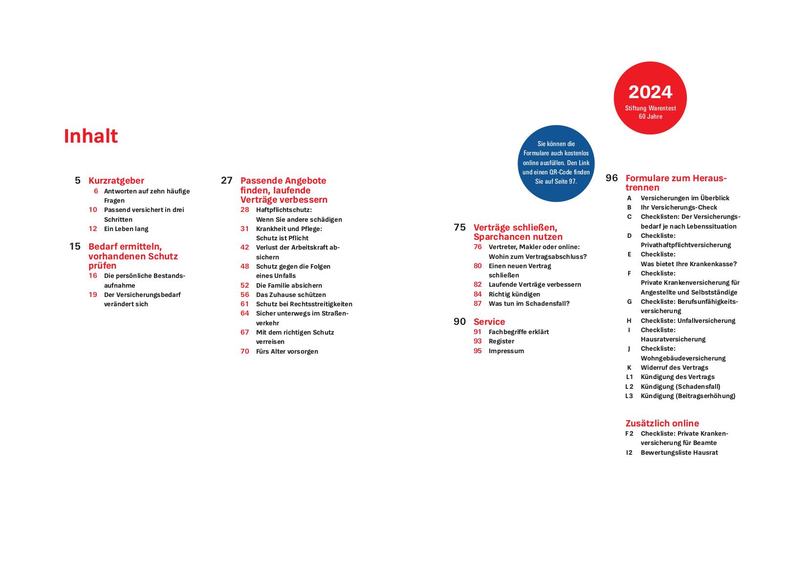 Beispielinhalt (Bild) Das Versicherungs-Set