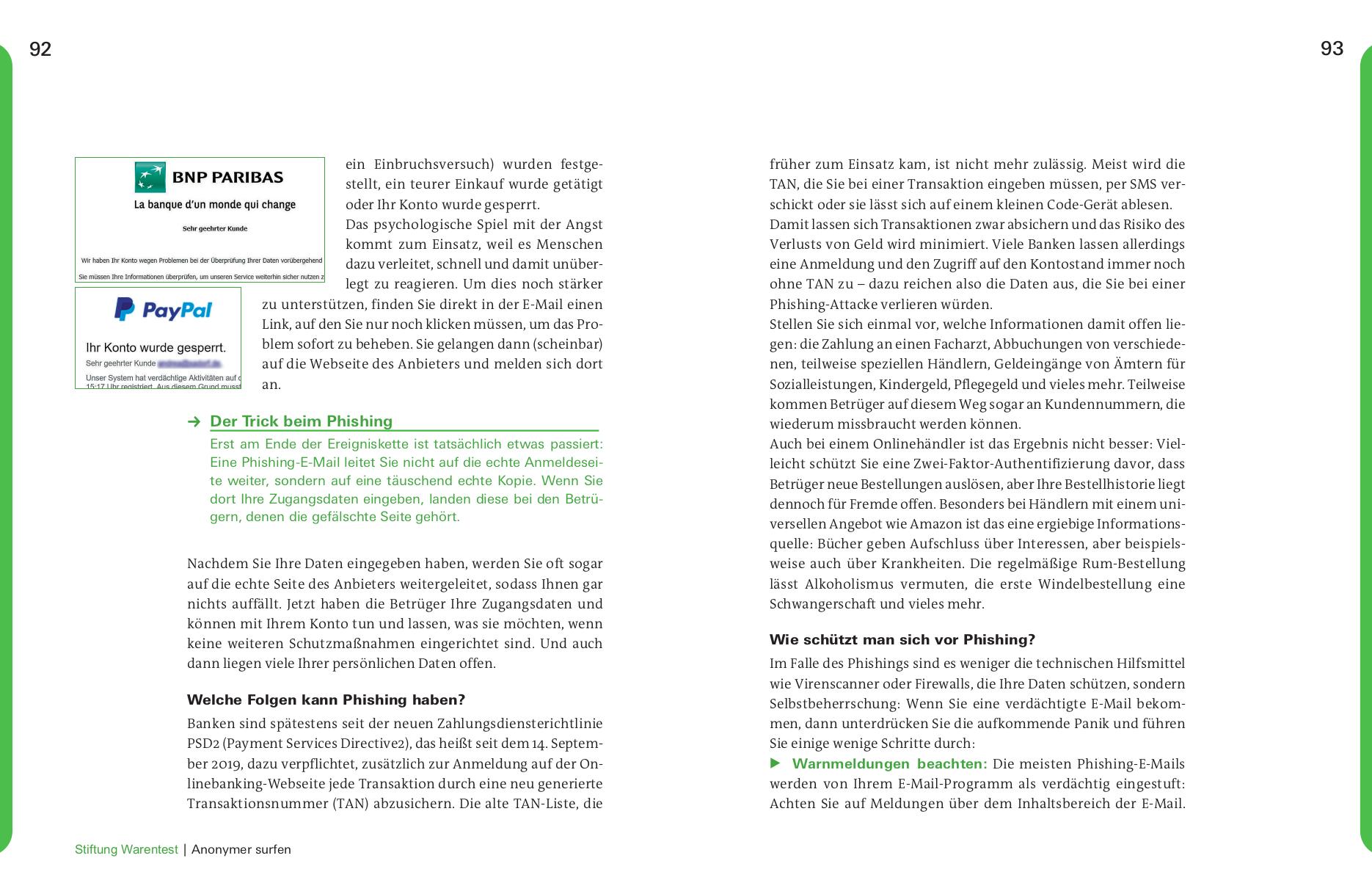 Beispielinhalt (Bild) Spurlos im Internet