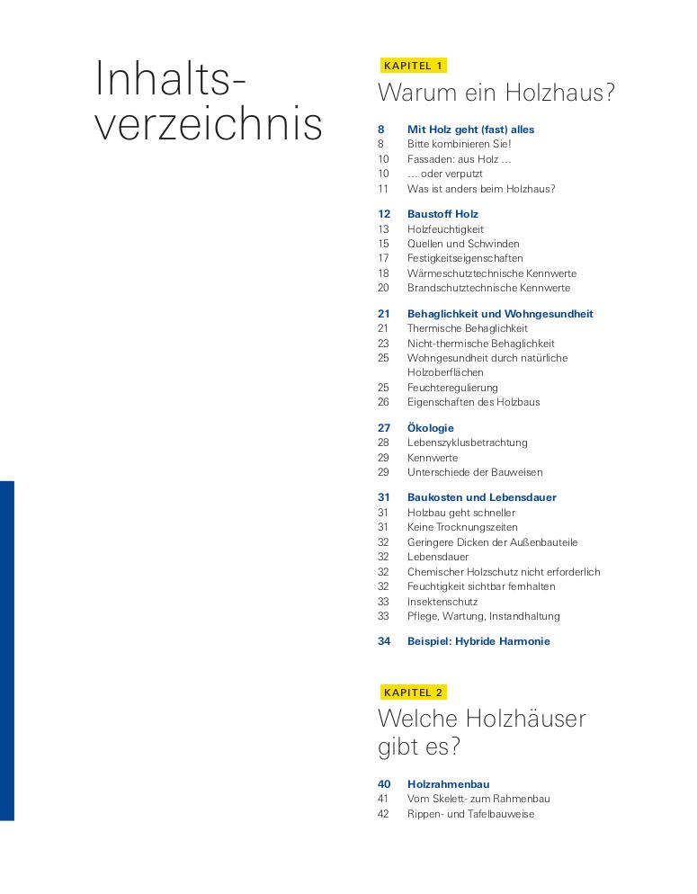 Beispielinhalt (Bild) Unser Holzhaus planen und bauen