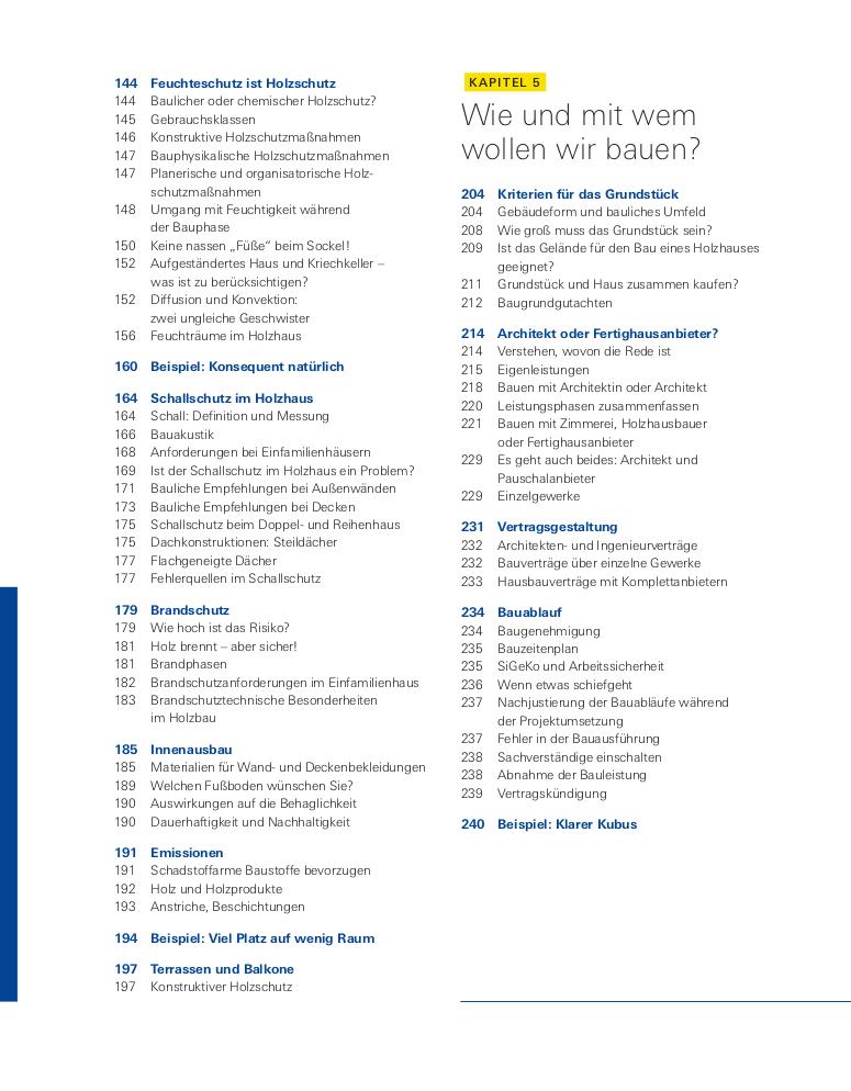 Beispielinhalt (Bild) Unser Holzhaus planen und bauen