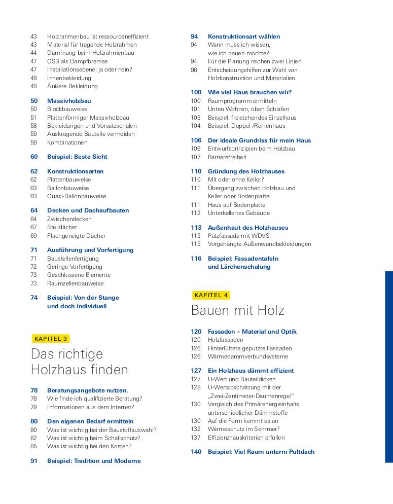 Beispielinhalt (Bild) Unser Holzhaus planen und bauen