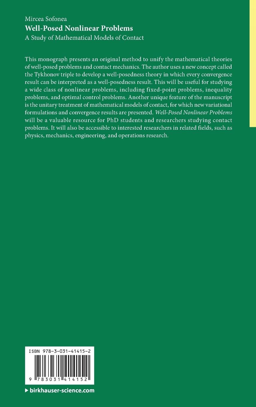 Rückseitencover Well-Posed Nonlinear Problems