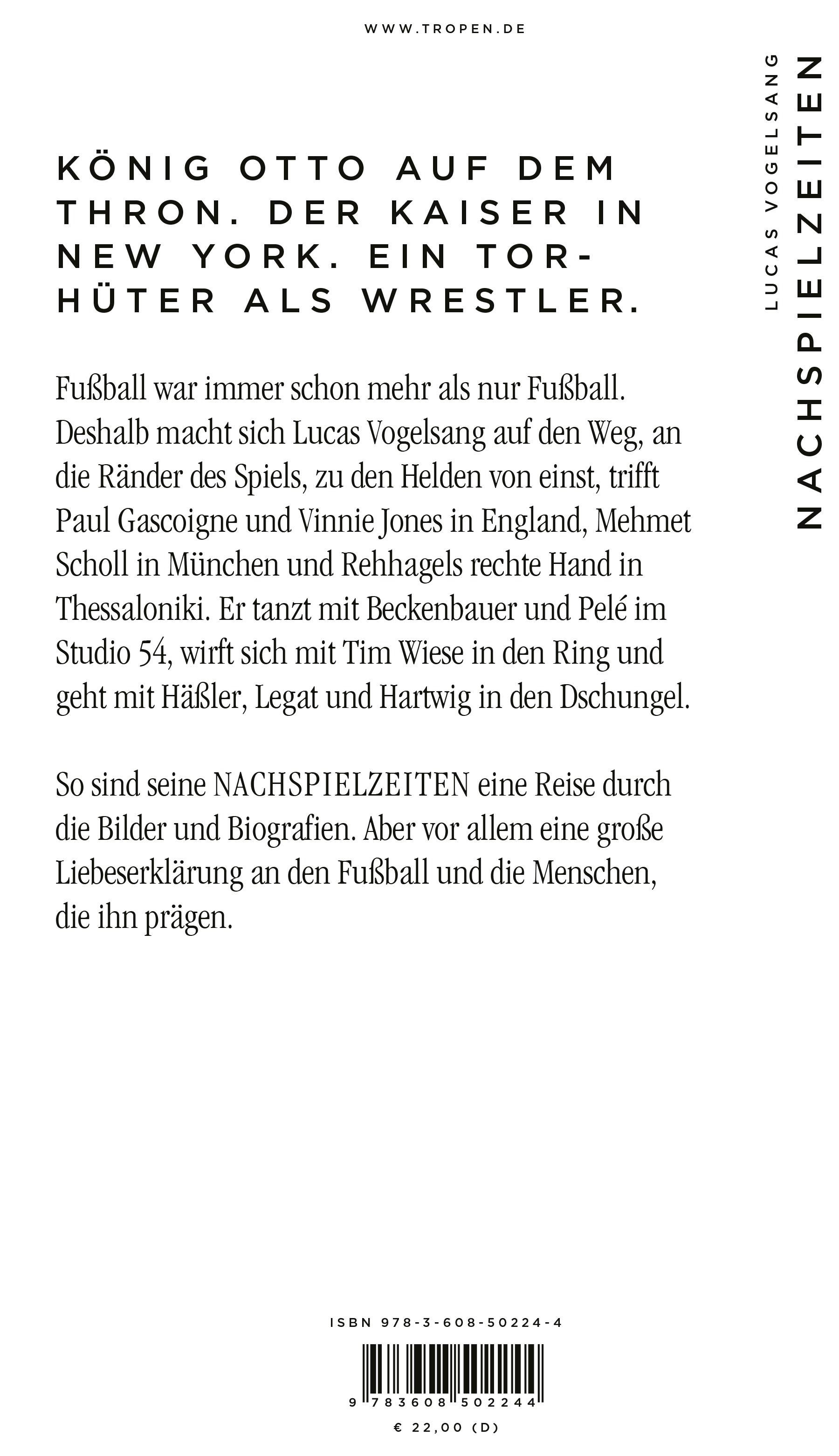 Rückseitencover Nachspielzeiten