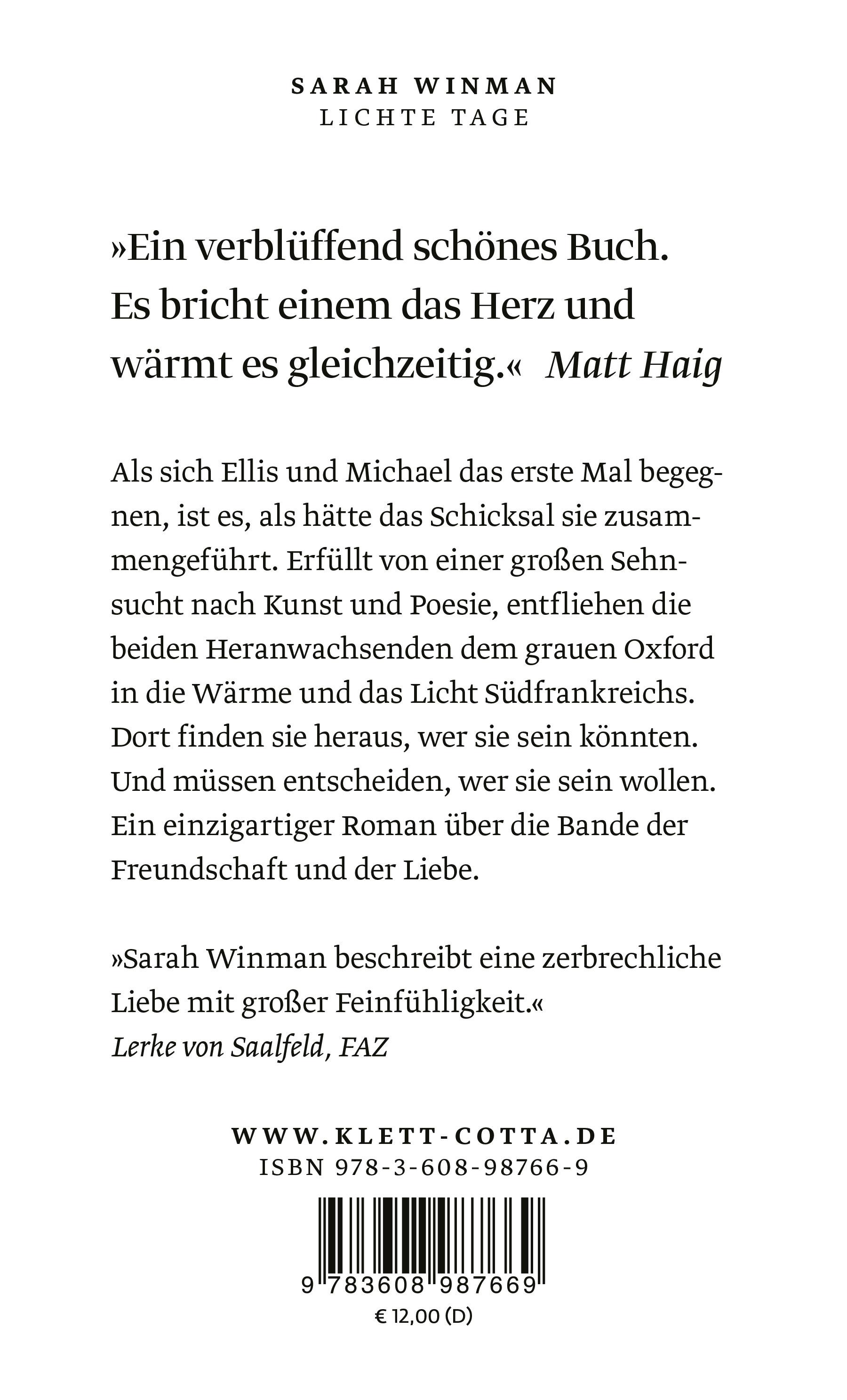 Rückseitencover Lichte Tage
