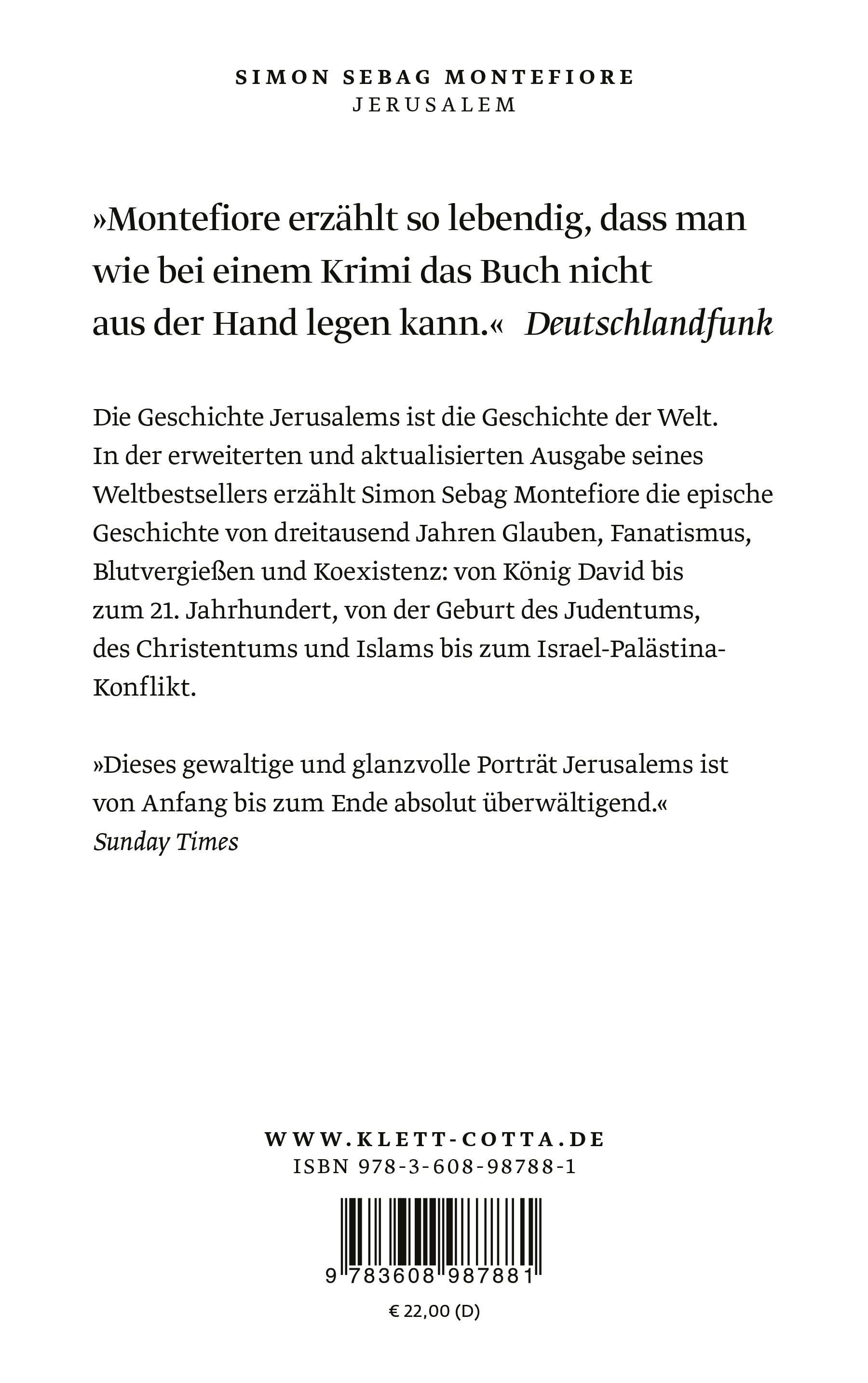 Rückseitencover Jerusalem
