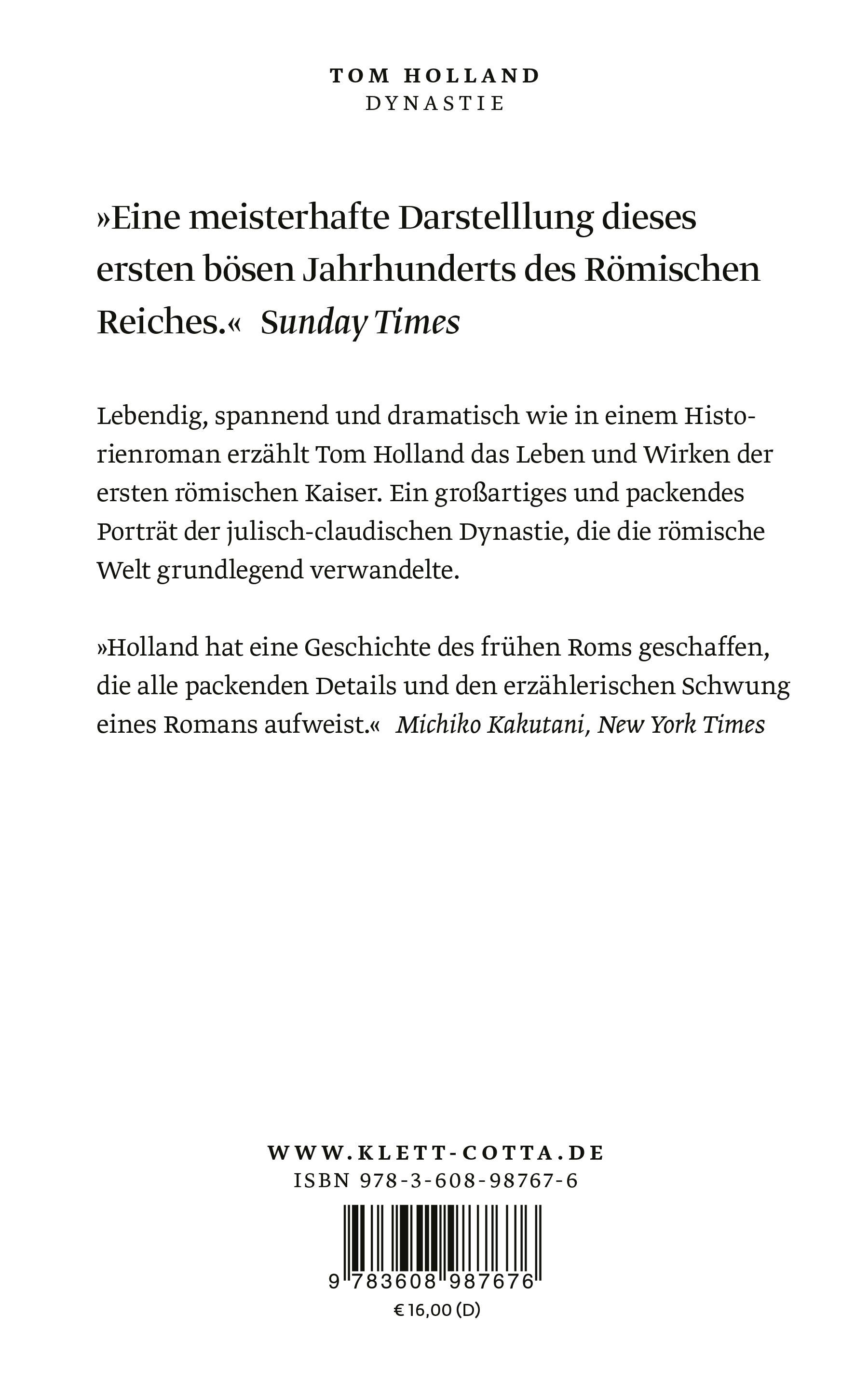 Rückseitencover Dynastie