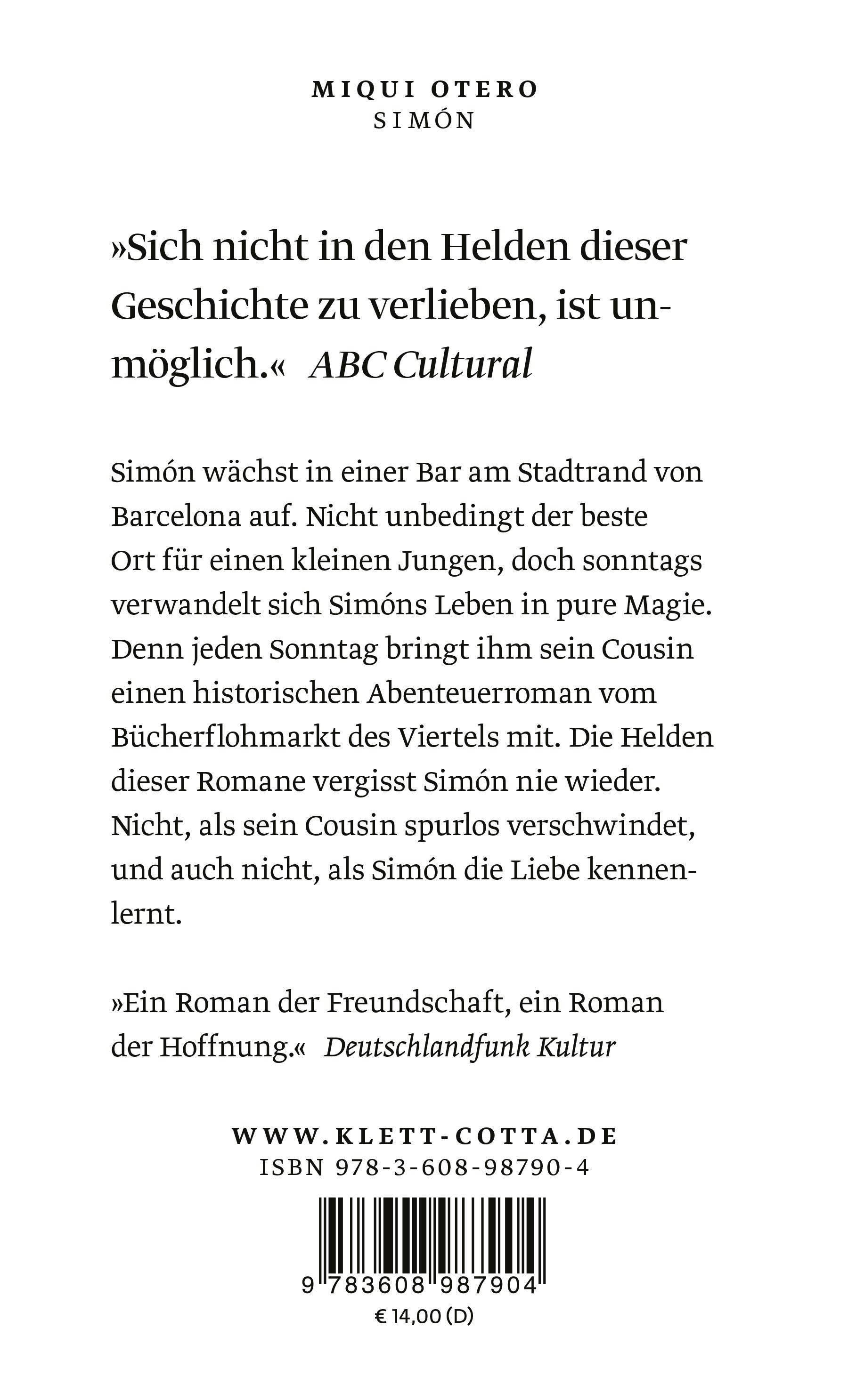 Rückseitencover Simón