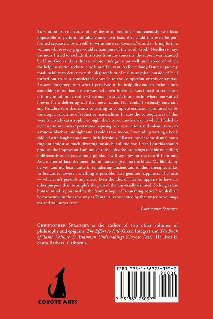 Rückseitencover The Comedy of Agony