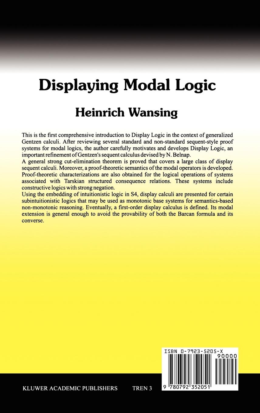 Rückseitencover Displaying Modal Logic