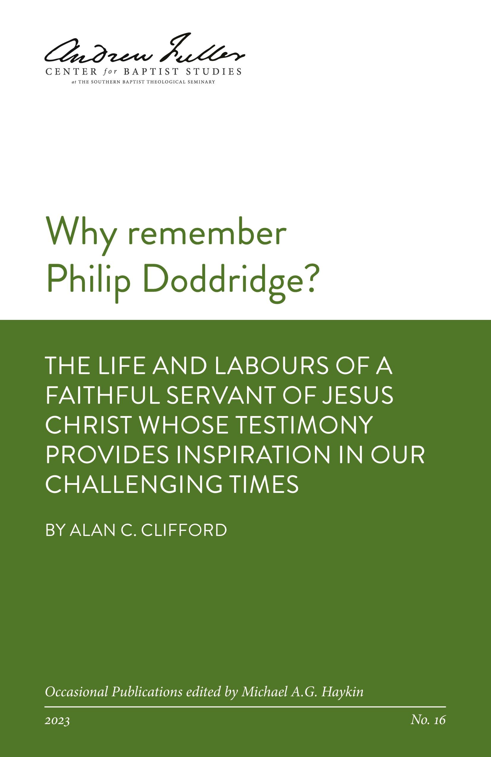 Vorderes Coverbild Why remember Philip Doddridge