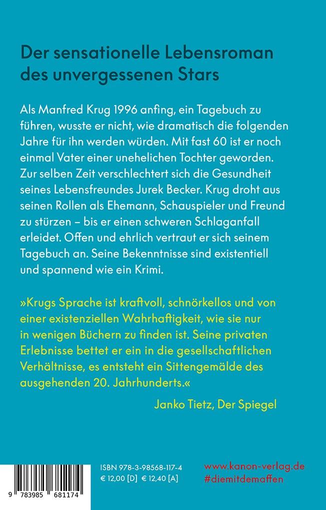 Rückseitencover Manfred Krug. Ich sammle mein Leben zusammen