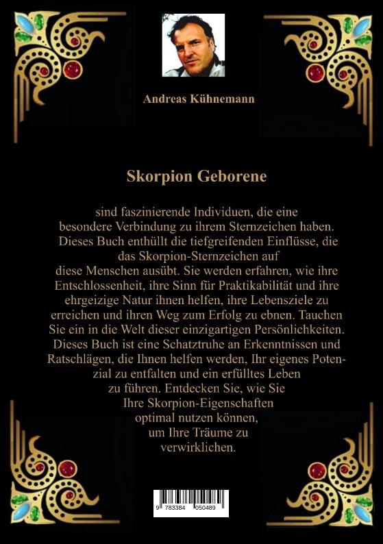 Rückseitencover Skorpion, mein Sternzeichen