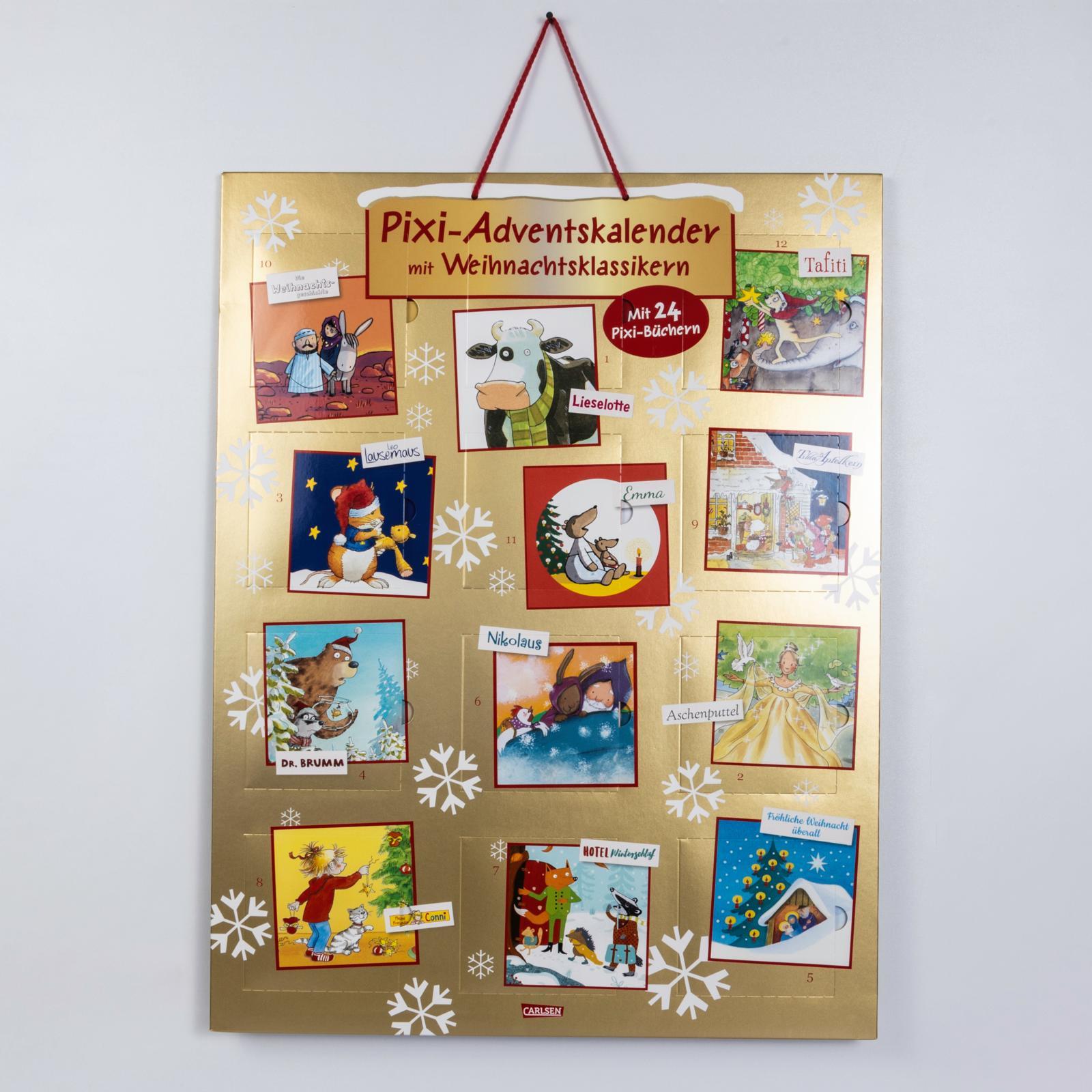 Beispielinhalt (Bild) Pixi Adventskalender GOLD 2024