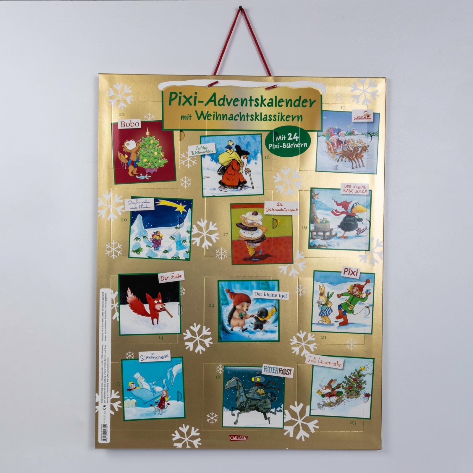 Beispielinhalt (Bild) Pixi Adventskalender GOLD 2024