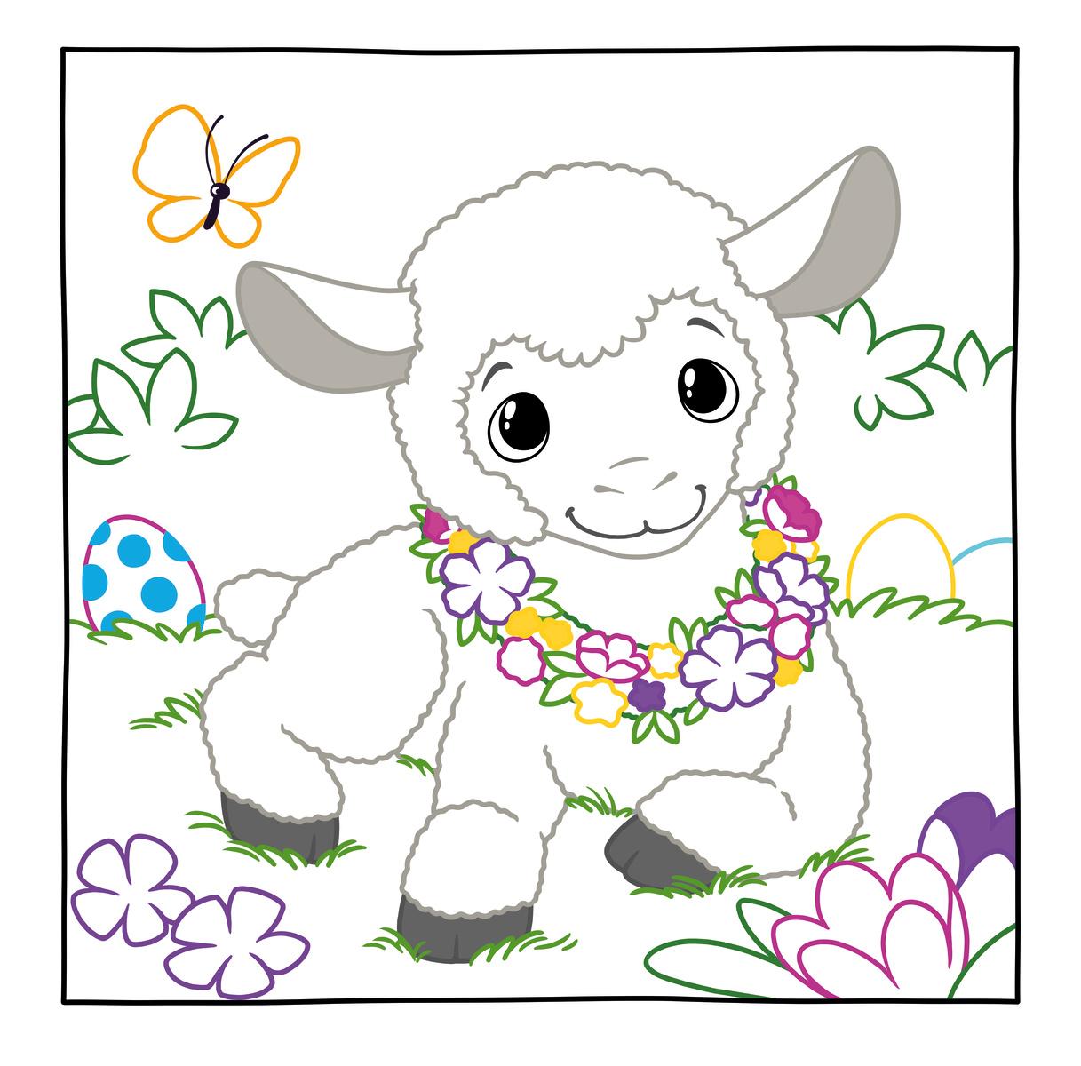 Beispielinhalt (Bild) Glitzer Zauberpapier Malbuch Kunterbunte Ostern