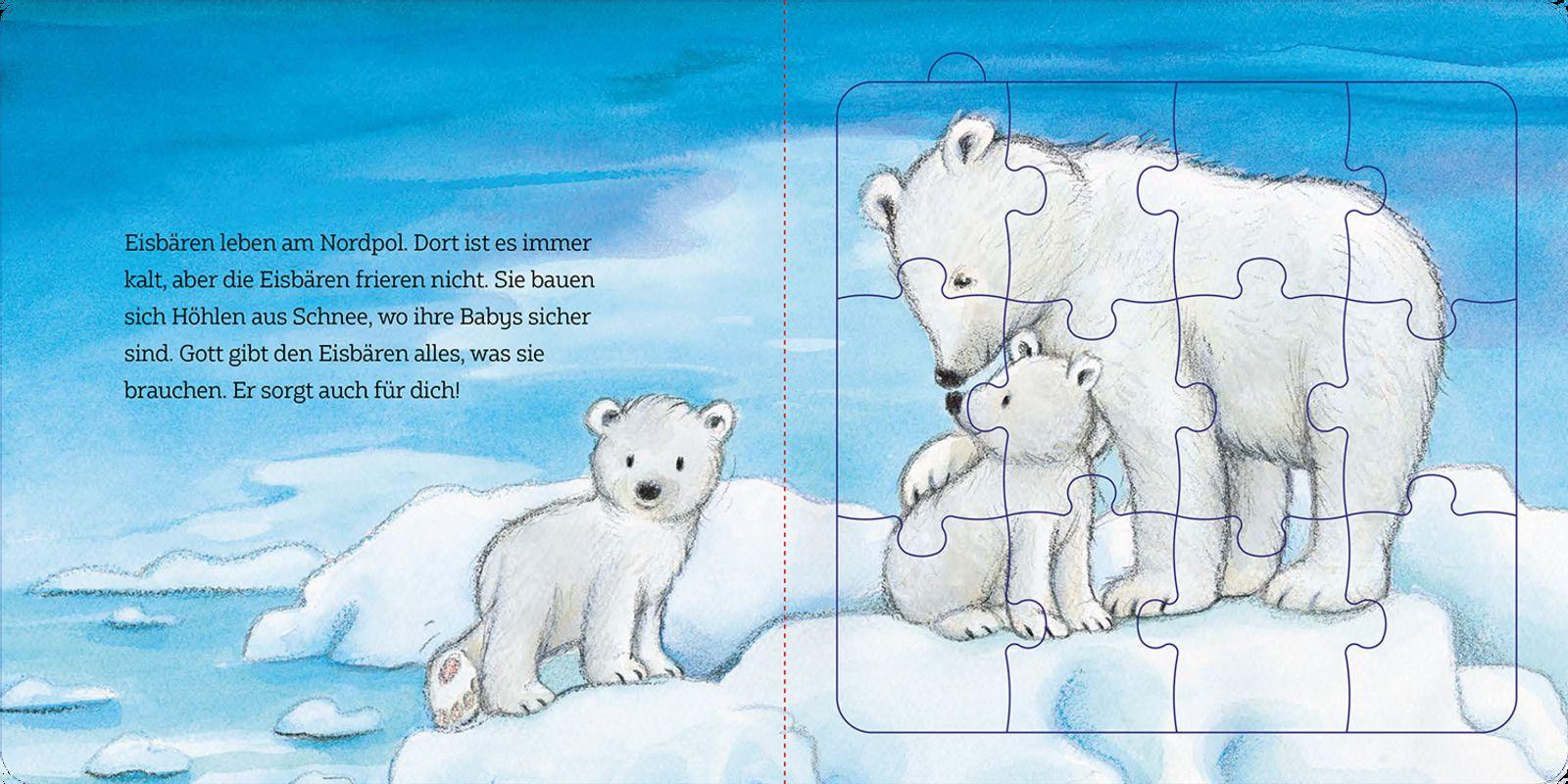 Beispielinhalt (Bild) Erstaunliche Tiere - Mein Puzzlebuch