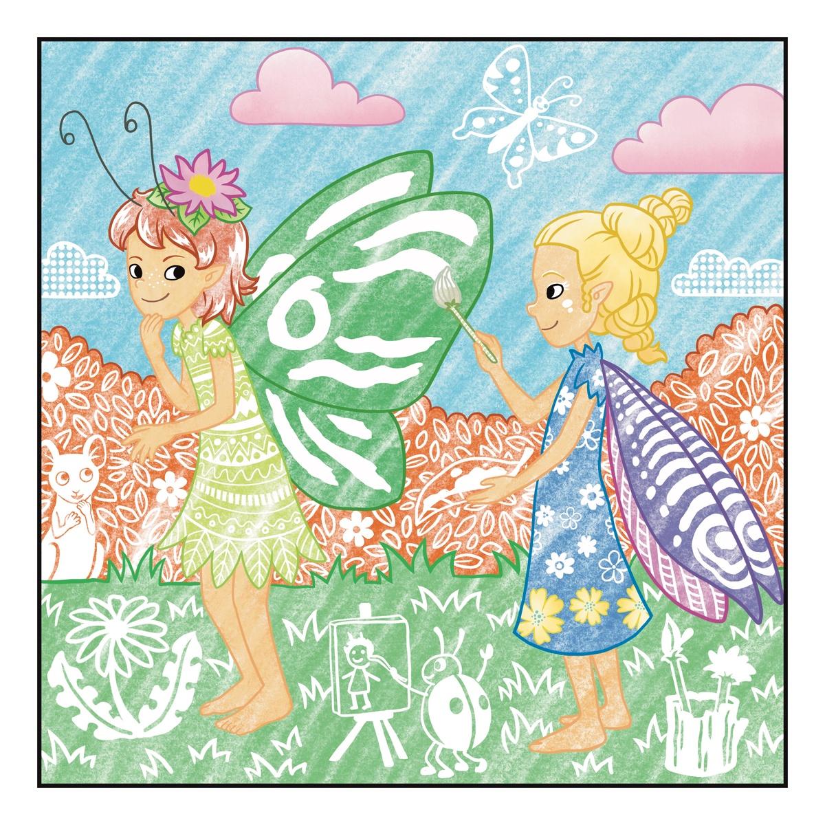 Beispielinhalt (Bild) Glitzer Zauberpapier Malbuch Fabelhafte Feen