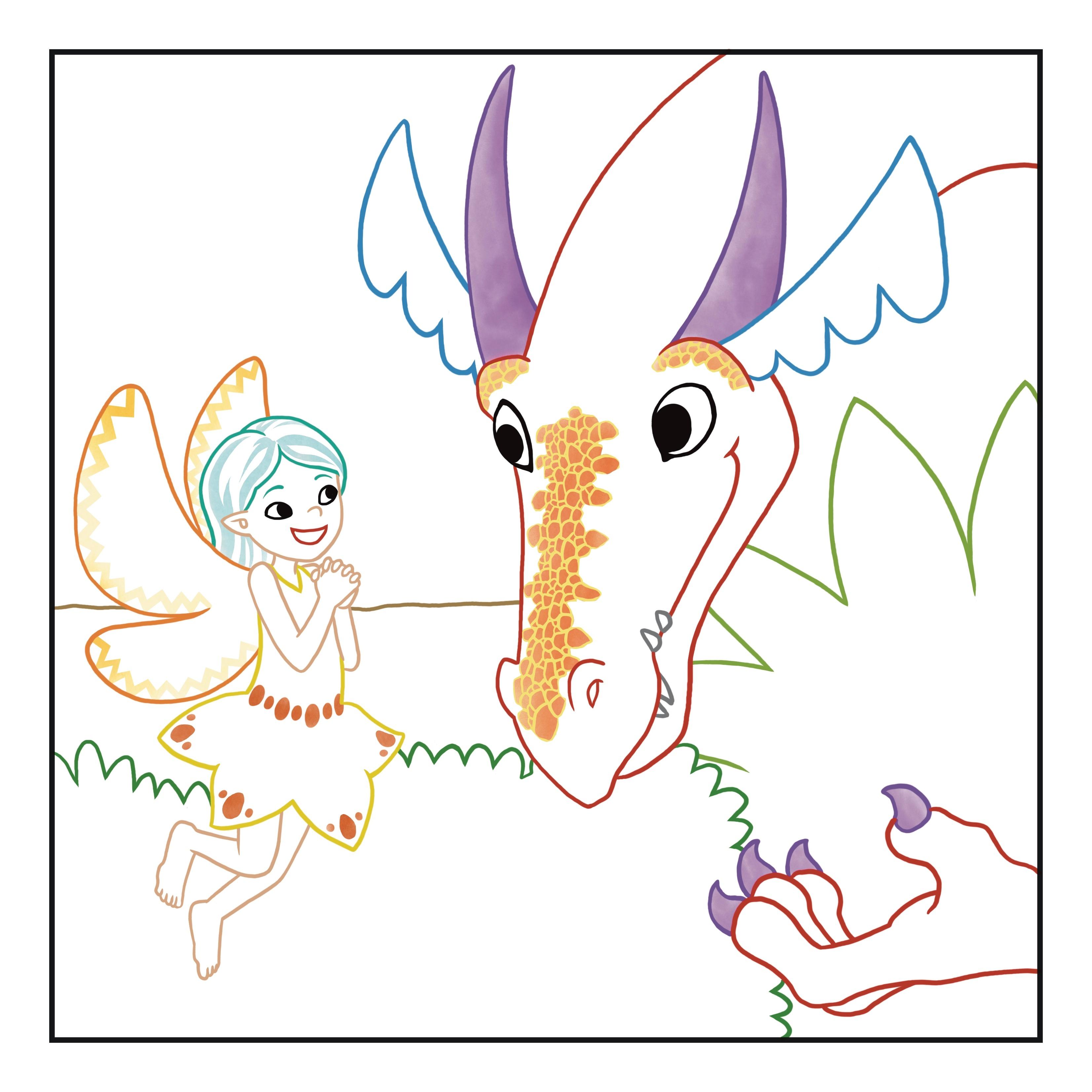 Beispielinhalt (Bild) Glitzer Zauberpapier Malbuch Fabelhafte Feen