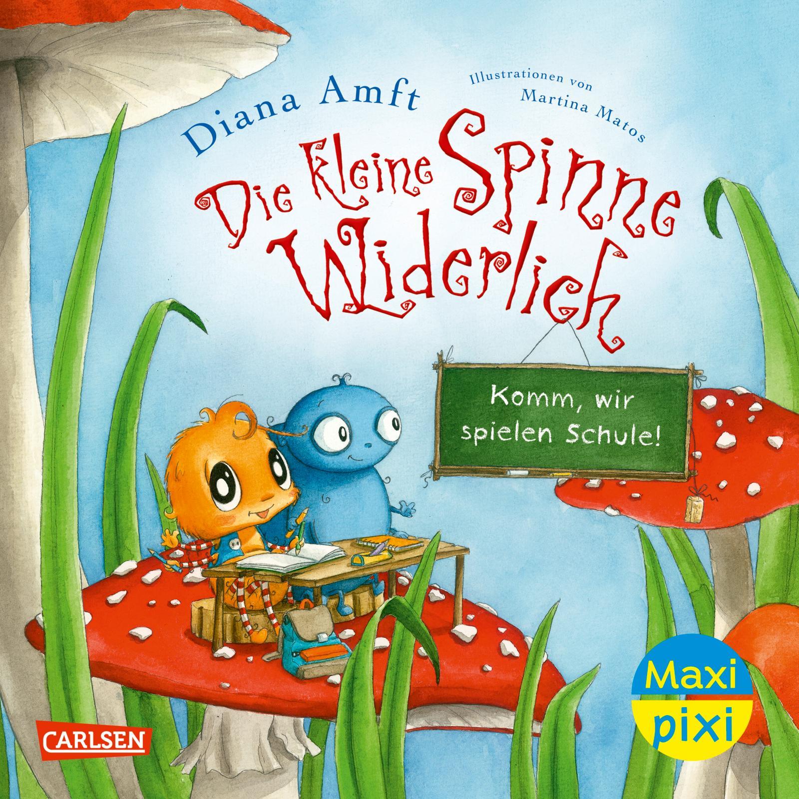 Vorderes Coverbild Maxi Pixi 393: VE 5: Die kleine Spinne Widerlich: Komm, wir spielen Schule! (5 Exemplare)