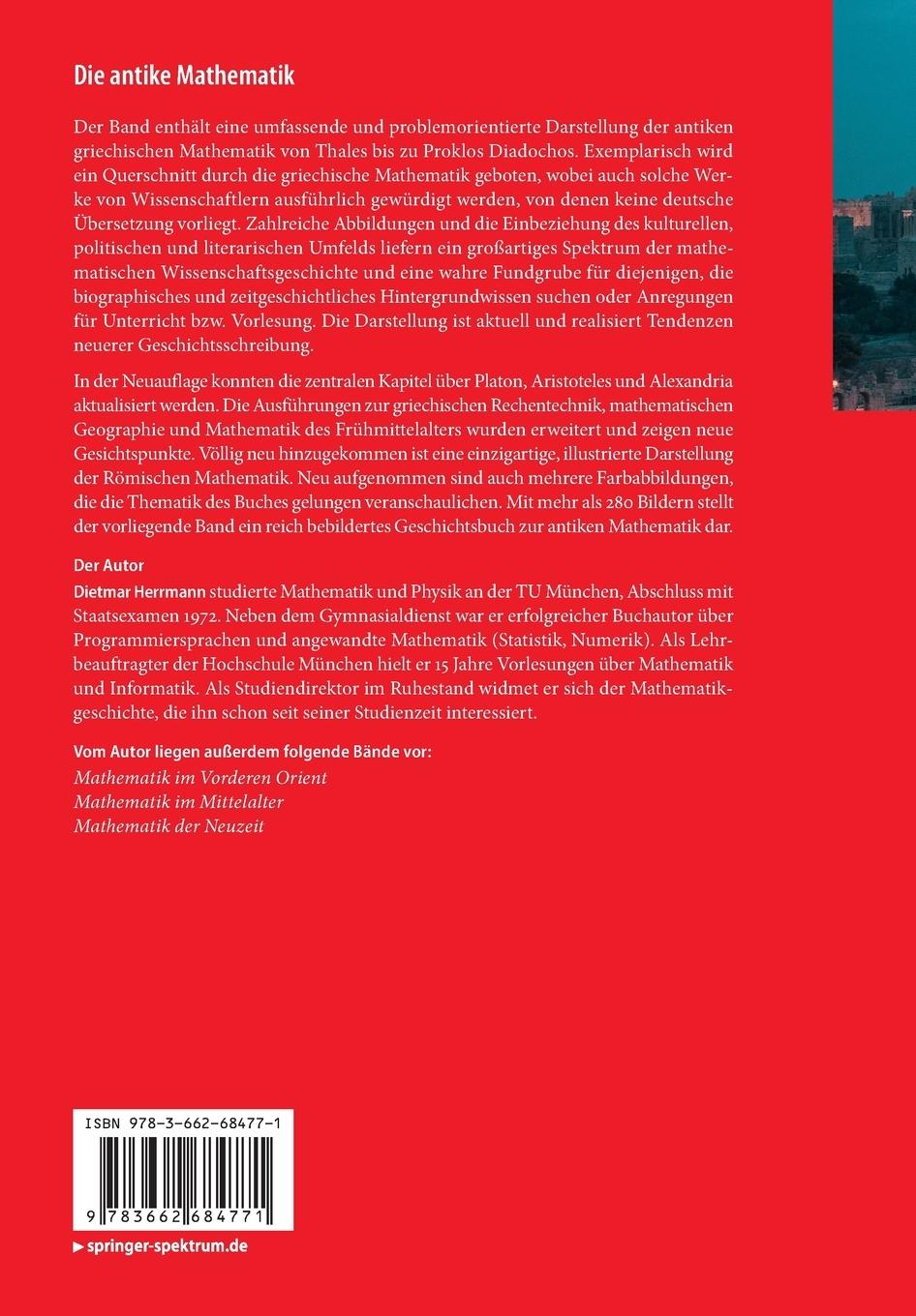 Rückseitencover Die antike Mathematik