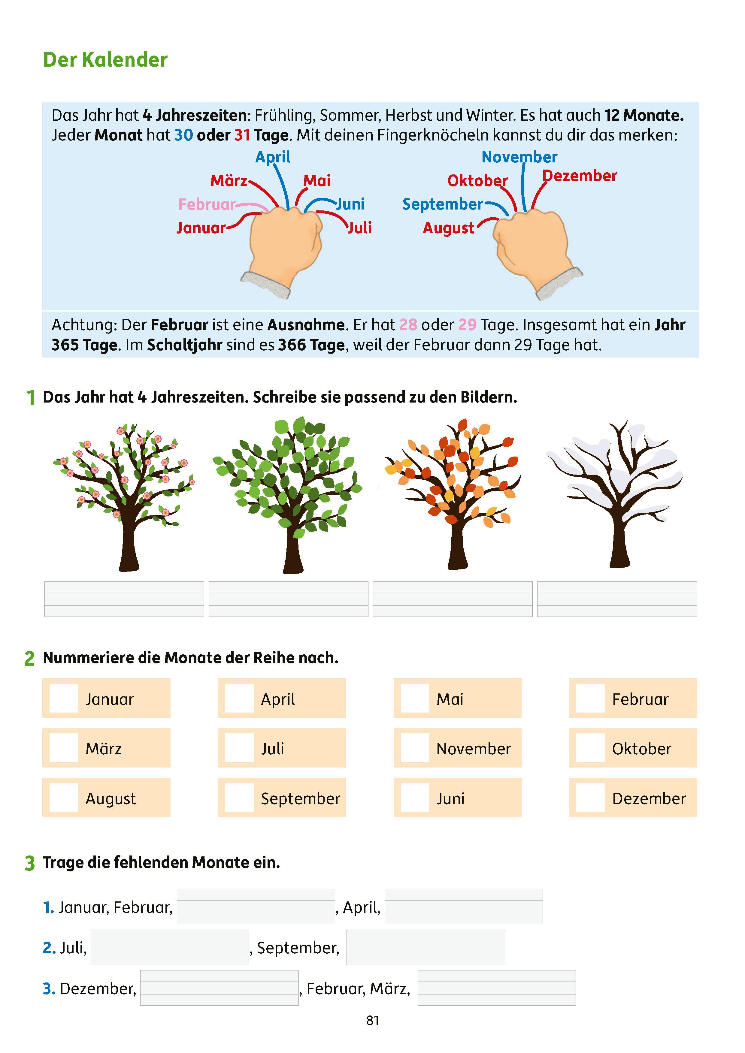 Beispielinhalt (Bild) Erfolgreich durch die 2. Klasse - Mathe, Deutsch, Sachunterricht