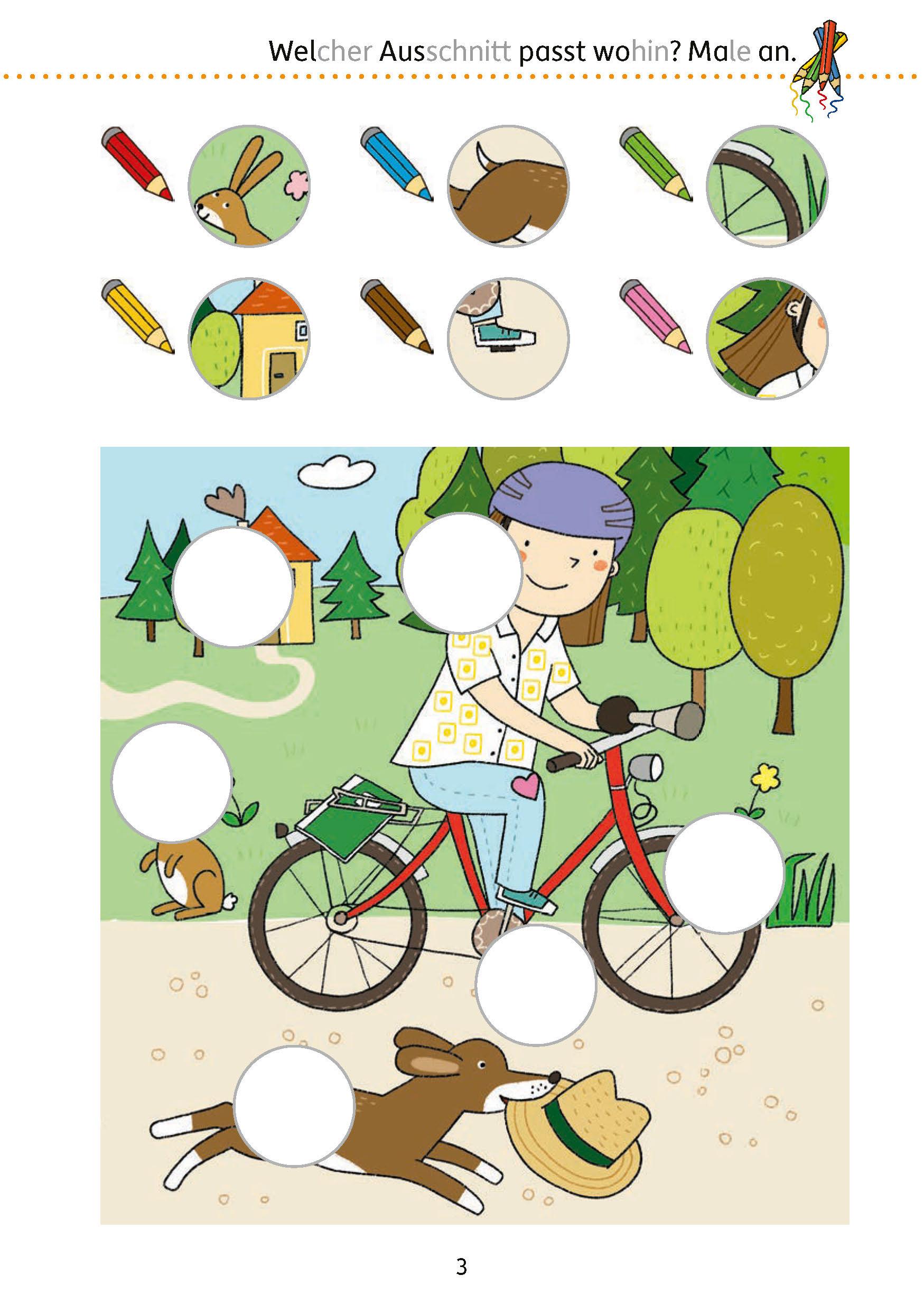 Beispielinhalt (Bild) Mein Übungsheft Konzentration - Schulanfang: Wahrnehmung, logisches Denken