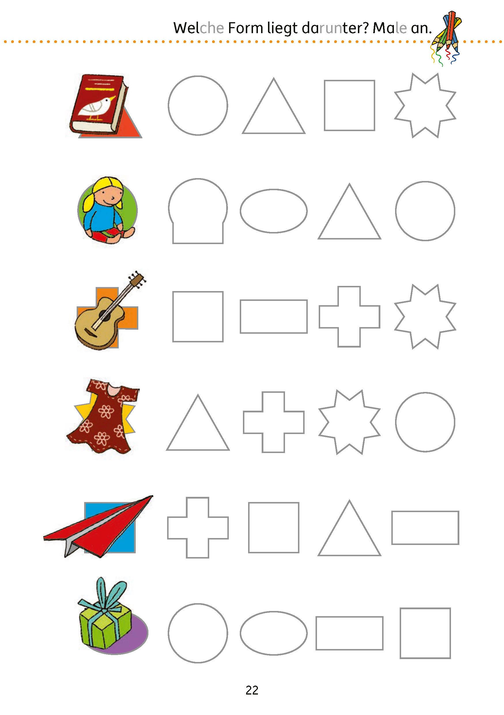 Beispielinhalt (Bild) Mein Übungsheft Konzentration - Schulanfang: Wahrnehmung, logisches Denken