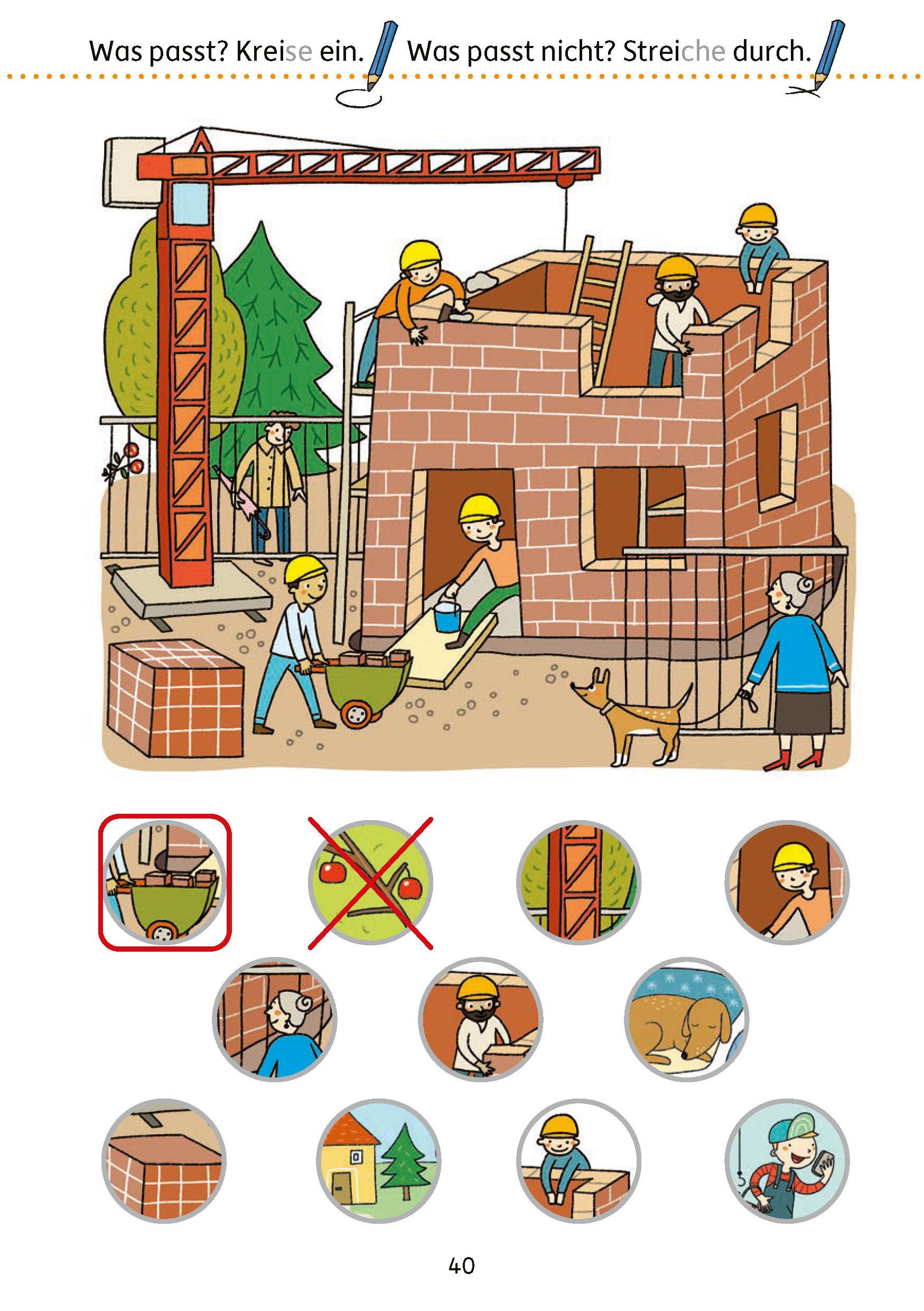Beispielinhalt (Bild) Mein Übungsheft Konzentration - Schulanfang: Wahrnehmung, logisches Denken