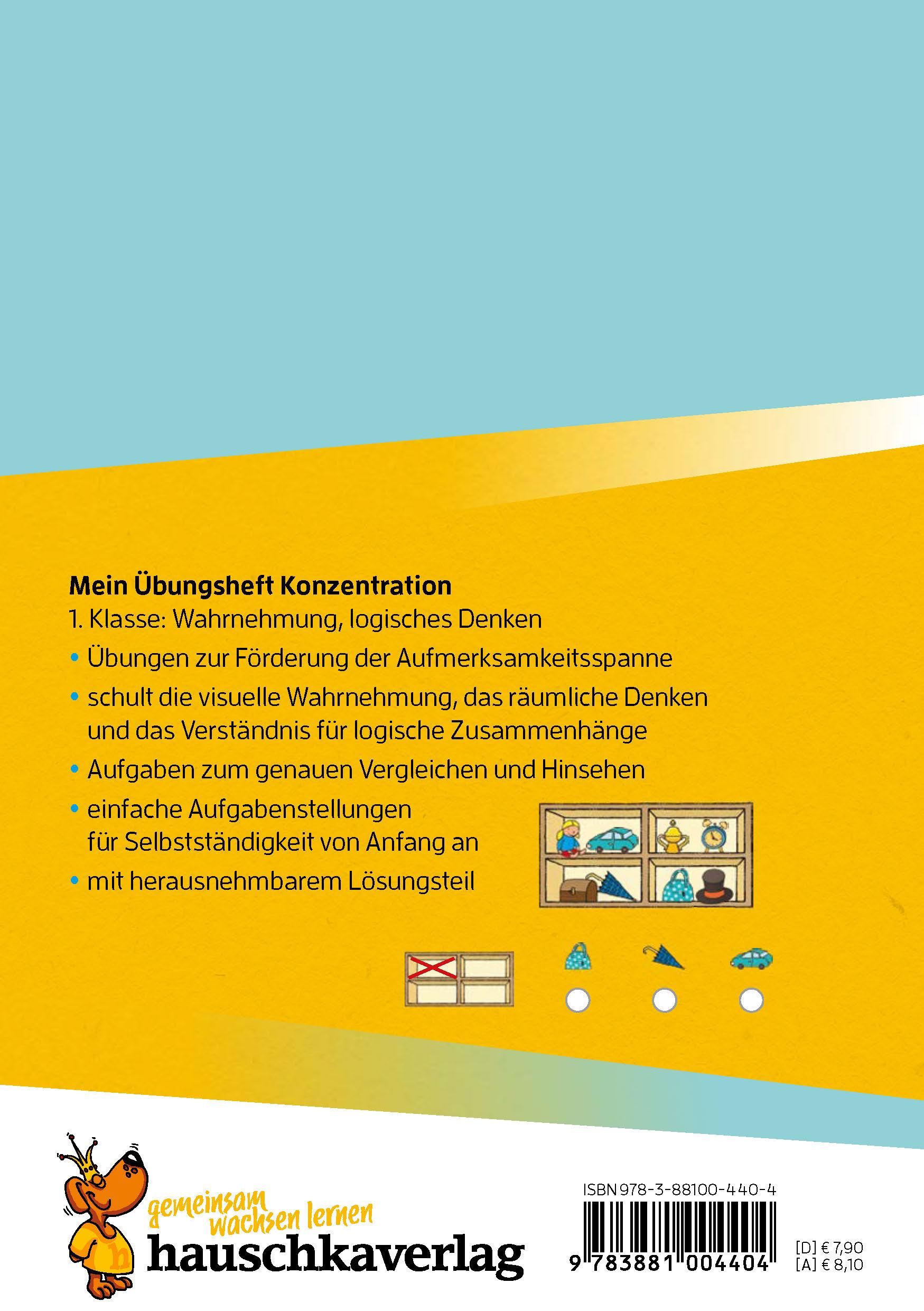 Beispielinhalt (Bild) Mein Übungsheft Konzentration - Schulanfang: Wahrnehmung, logisches Denken