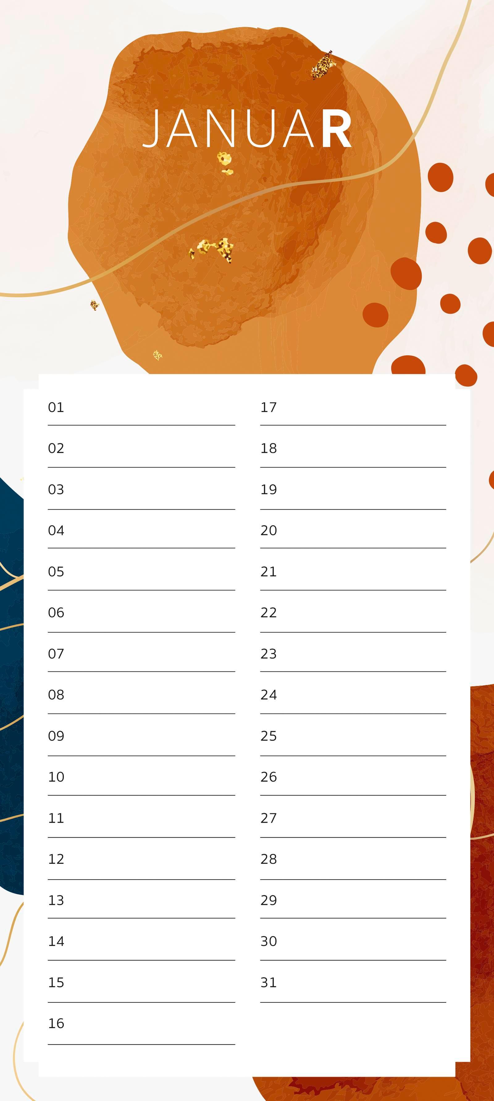 Beispielinhalt (Bild) Immerwährender Geburtstagskalender Pattern