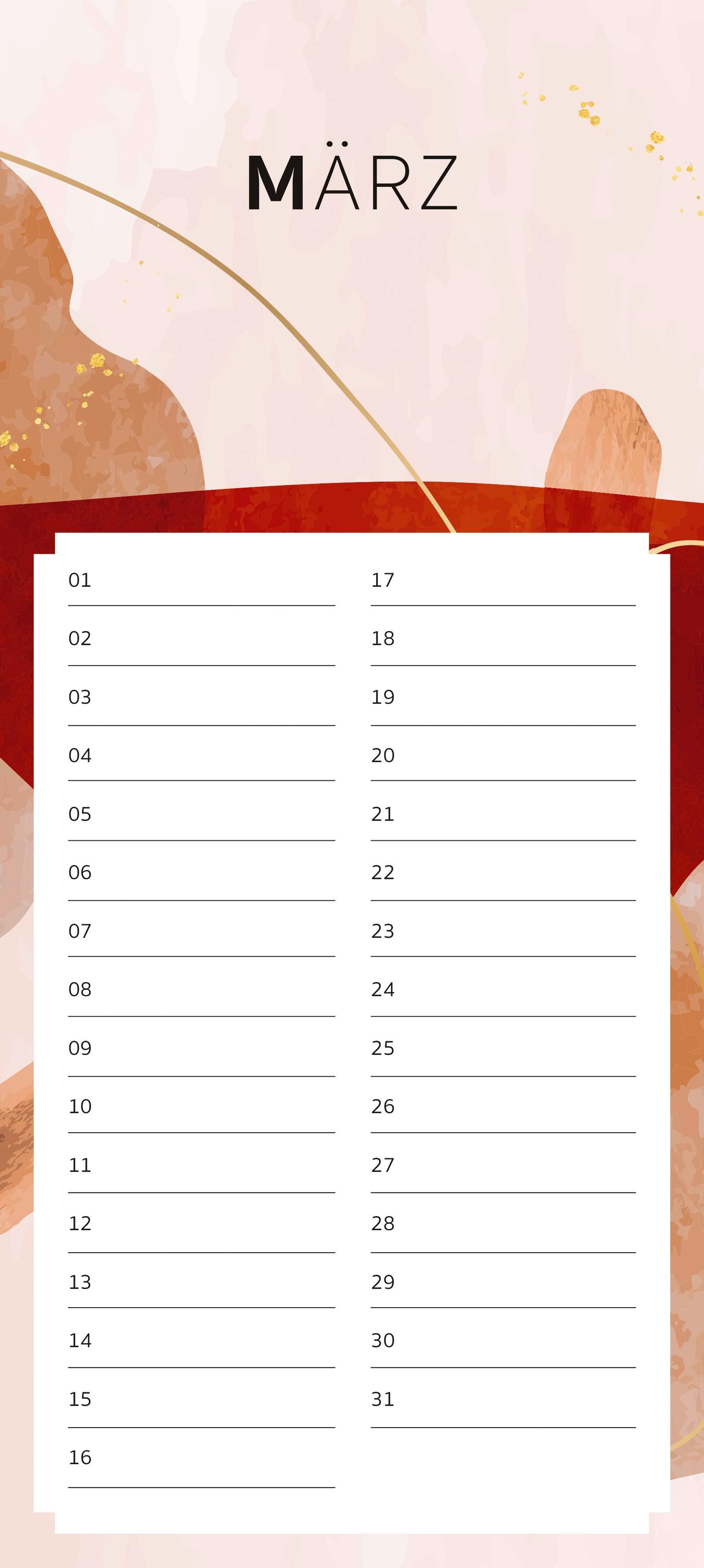 Beispielinhalt (Bild) Immerwährender Geburtstagskalender Pattern