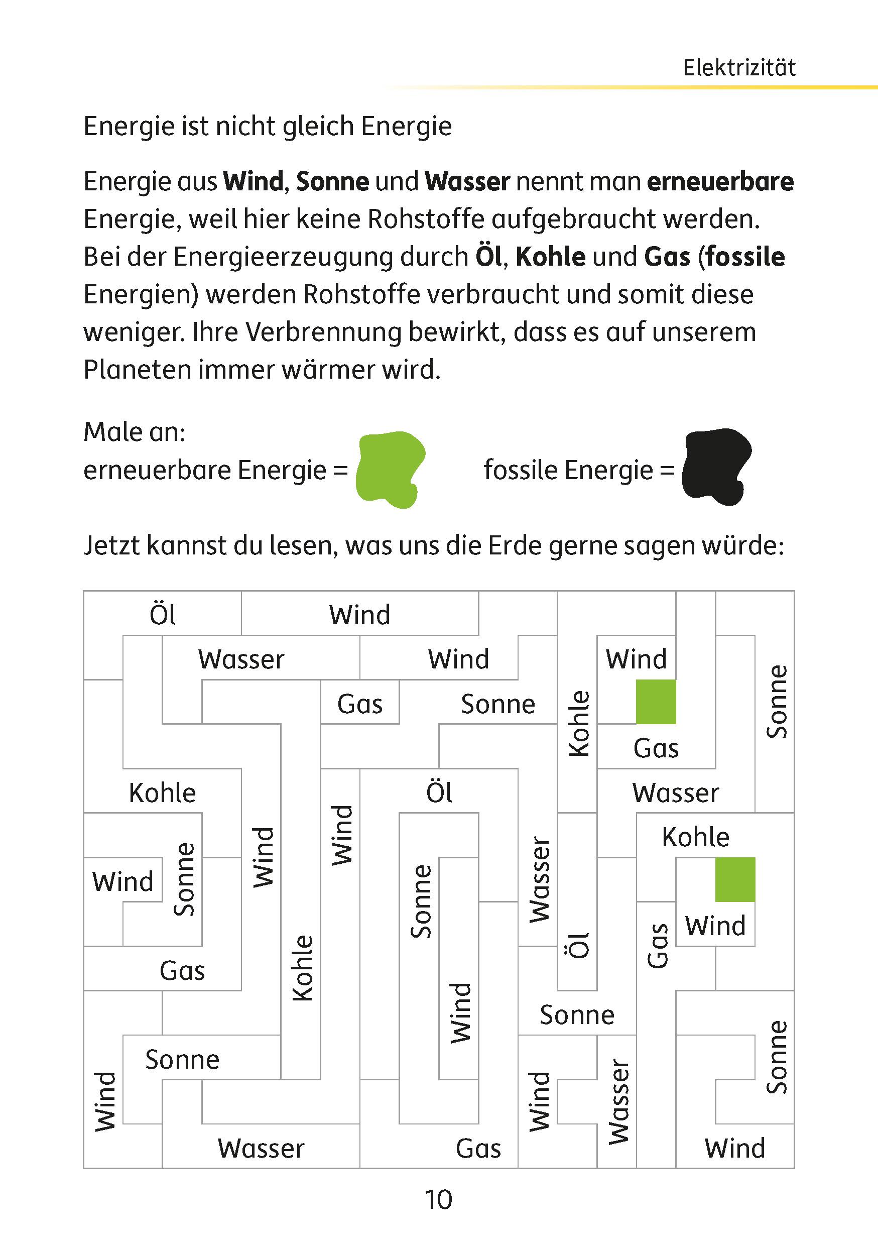 Beispielinhalt (Bild) Mein Rätselblock Sachunterricht 3. Klasse
