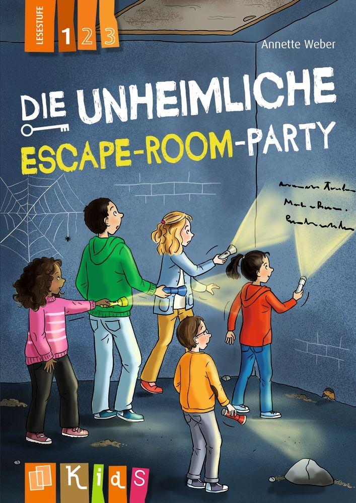 Vorderes Coverbild Die unheimliche Escape-Room-Party - Lesestufe 1