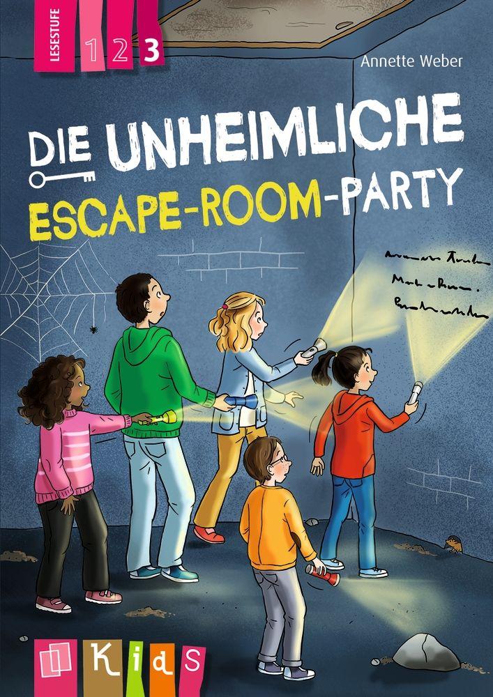 Vorderes Coverbild Die unheimliche Escape-Room-Party - Lesestufe 3