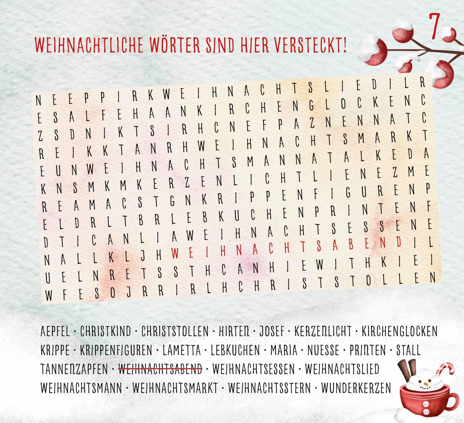 Beispielinhalt (Bild) 24 x ultimativer Rätselspaß für den Advent