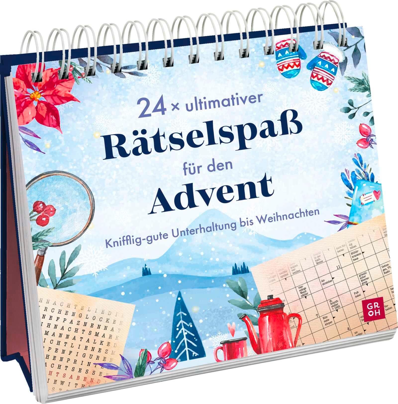 Vorderes Coverbild 24 x ultimativer Rätselspaß für den Advent